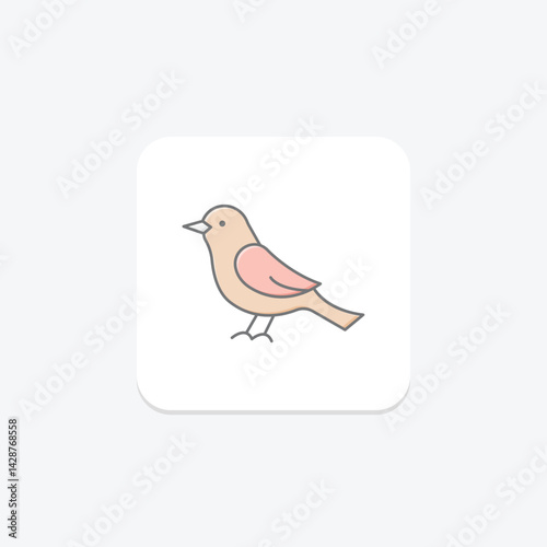 Nightingale, vector, pixel perfect, illustrator file