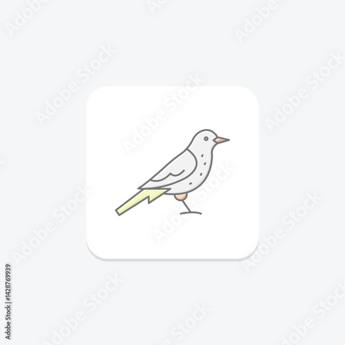 Fieldfare, vector, pixel perfect, illustrator file