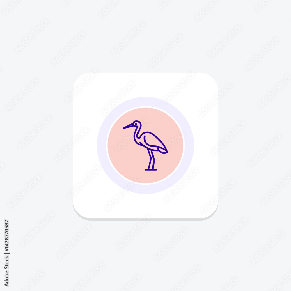 Fototapeta premium Stork, vector, pixel perfect, illustrator file