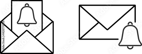 mail notification icon set. Email sign. Send message sign. Received message. envelope icon symbol