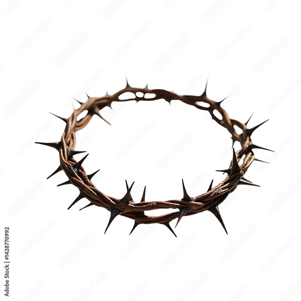 Fototapeta premium crown of thorns on white