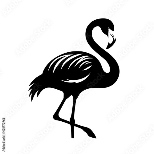 flamingo silhouette vector