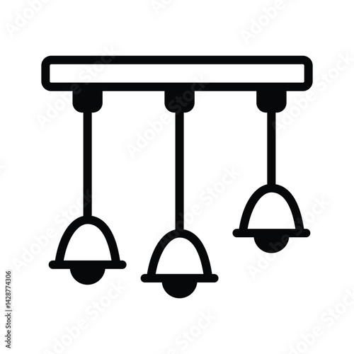 Get this amazing line icon of hanging lights decor