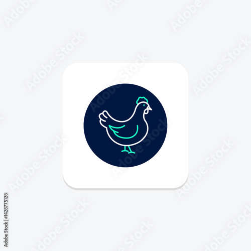 Chicken, vector, pixel perfect, illustrator file