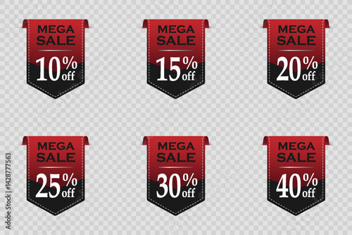 Mega sale banner with text. Discounts special offer.