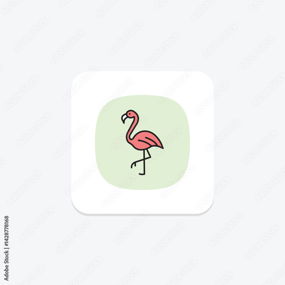 Obraz premium Flamingo, vector, pixel perfect, illustrator file