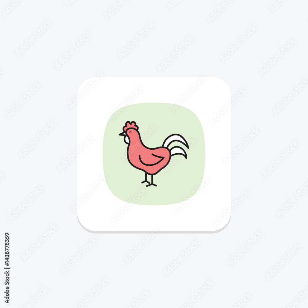 Obraz premium Rooster, vector, pixel perfect, illustrator file