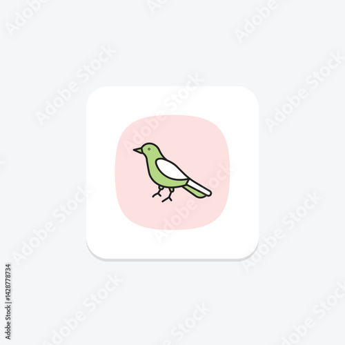 Magpie, vector, pixel perfect, illustrator file