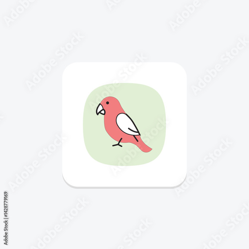Lovebird, vector, pixel perfect, illustrator file