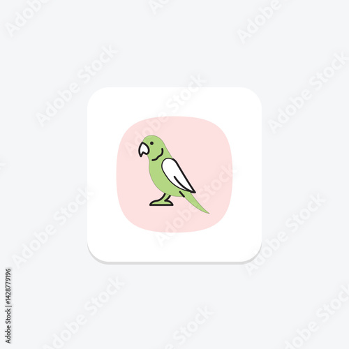 Parakeet, vector, pixel perfect, illustrator file