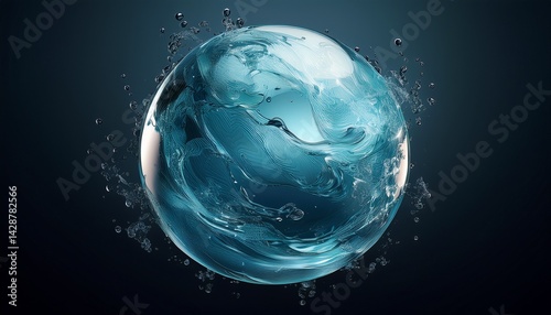 Wallpaper Mural water ball isolated Torontodigital.ca