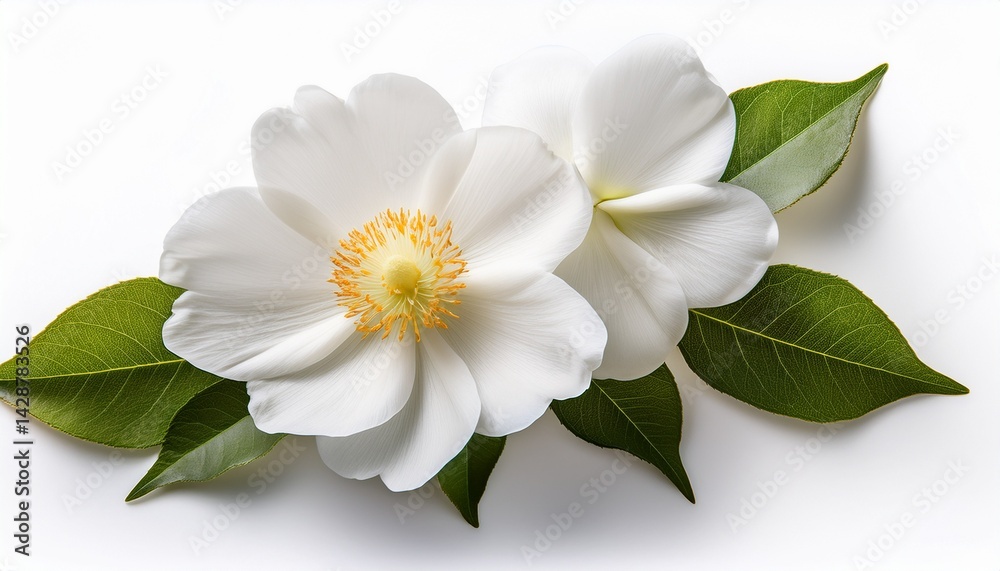 Obraz premium white flower isolated on white background