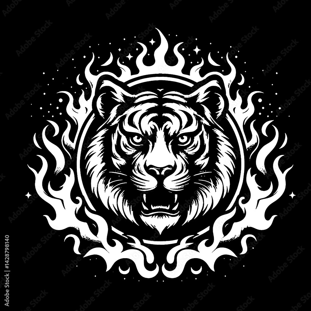Fototapeta premium tiger head vector