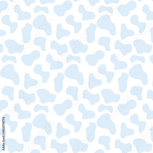 Sky blue Cow skin print seamless pattern design