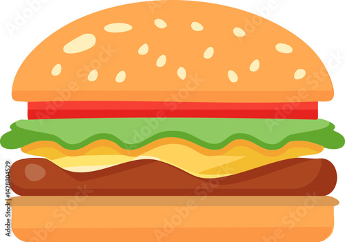 Hamburger isolated on white