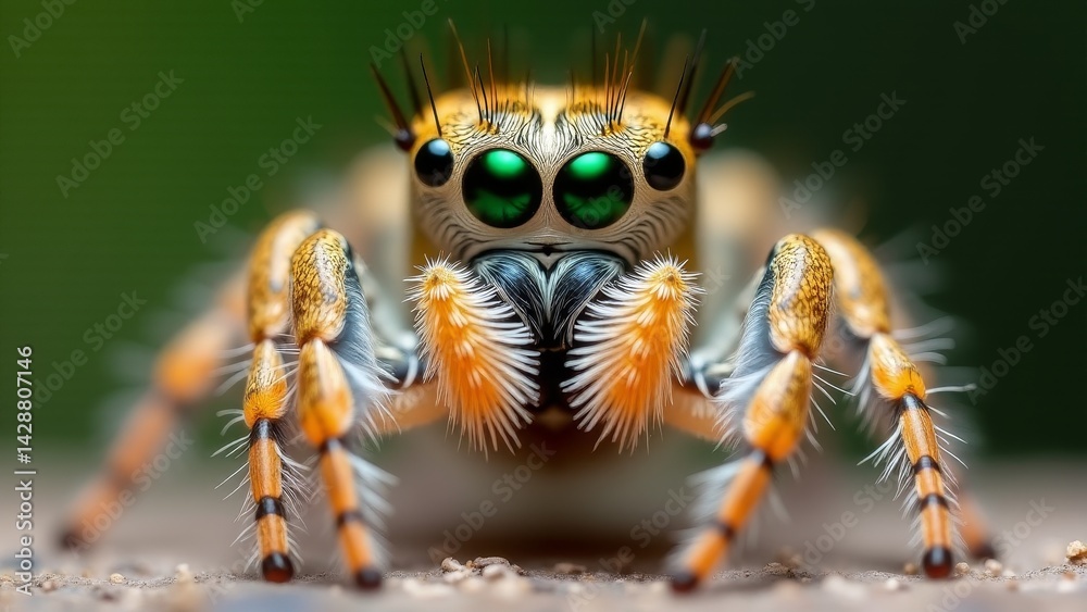 Close-Up Of A Jumping Spider Close-Up Of A Jumping Spider