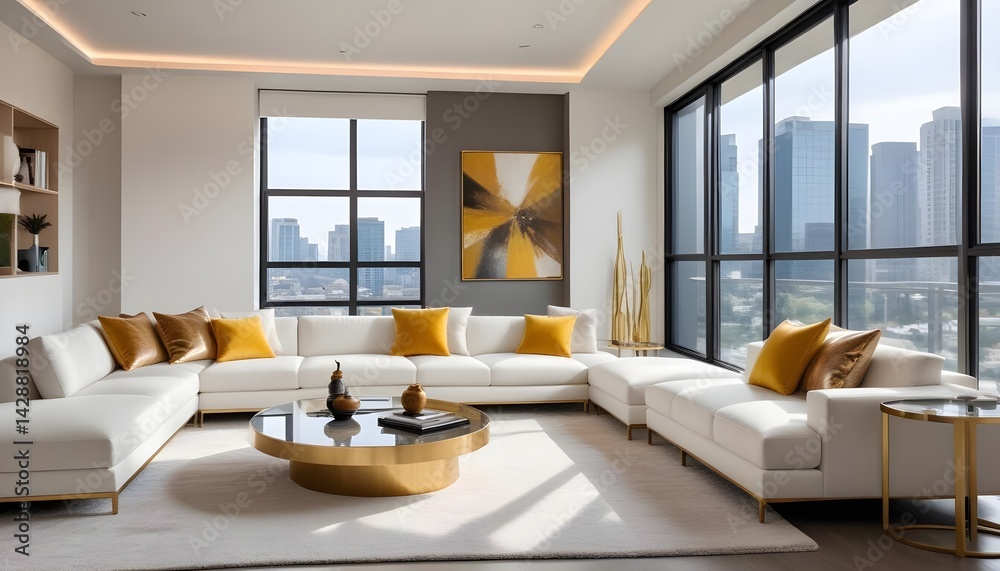 Fototapeta premium interior modern design room 3d