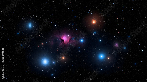 Wallpaper Mural Colorful Nebula In Deep Space Torontodigital.ca