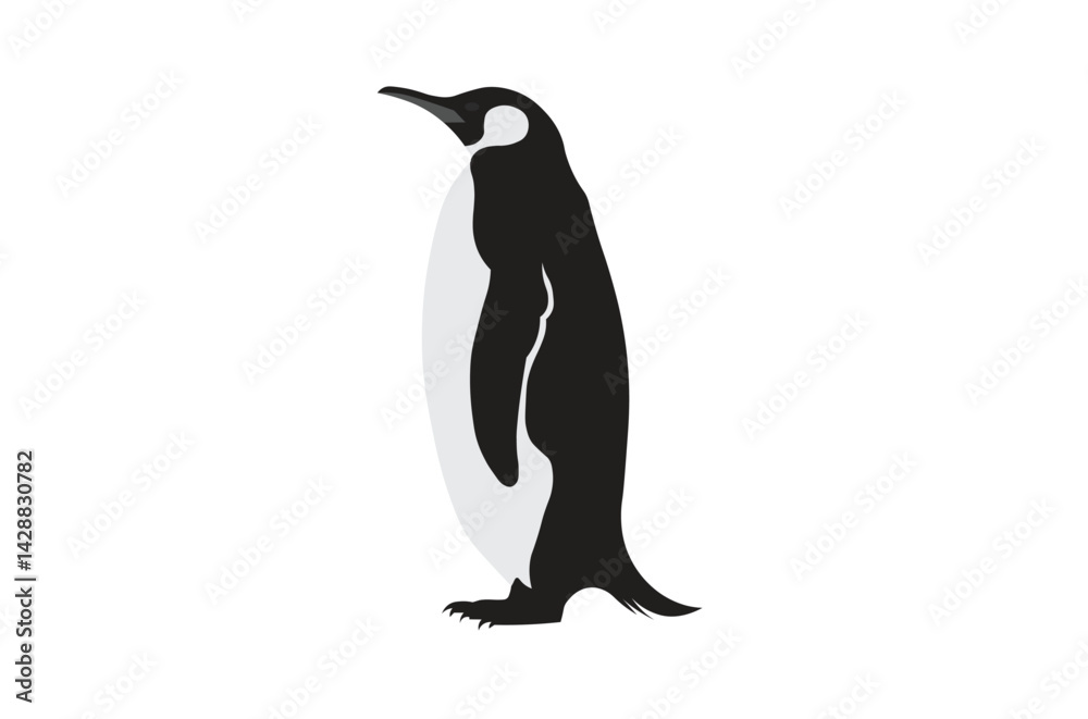 Naklejka premium penguin on a white background