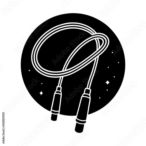 Jump rope exercise fitness cardio workout training silhouette