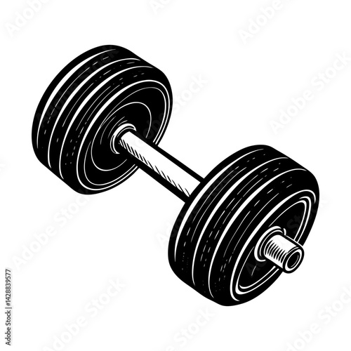 Weightlifting dumbbell fitness equipment exercise silhouette