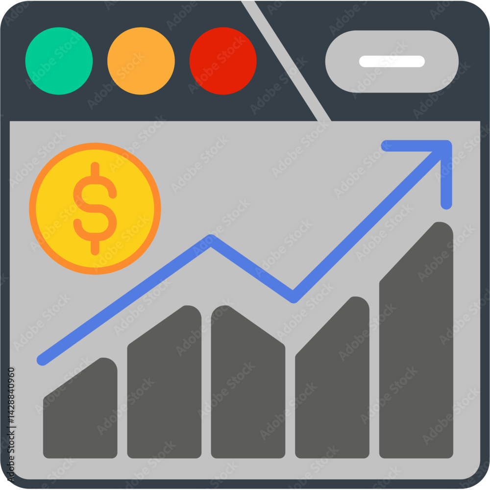 Web Analytics Dashboard Icon Web Analytics Dashboard Icon
