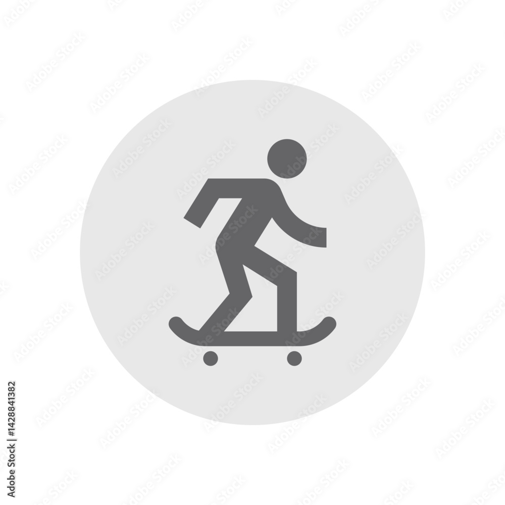 Skateboarding Filled Icon Skateboarding Filled Icon