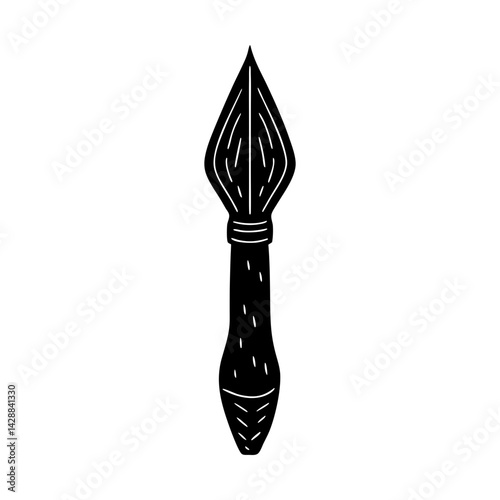 Isolated spear weapon vector design illustration silhouette