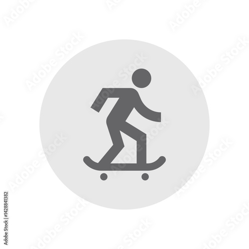 Skateboarding Filled Icon
