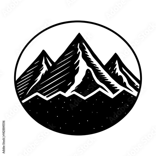 Mountain range adventure peak scenic landscape view silhouette
