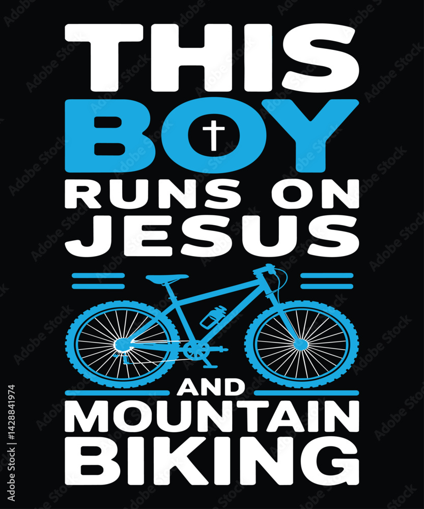 Naklejka premium This Boy Runs on Jesus T-Shirt