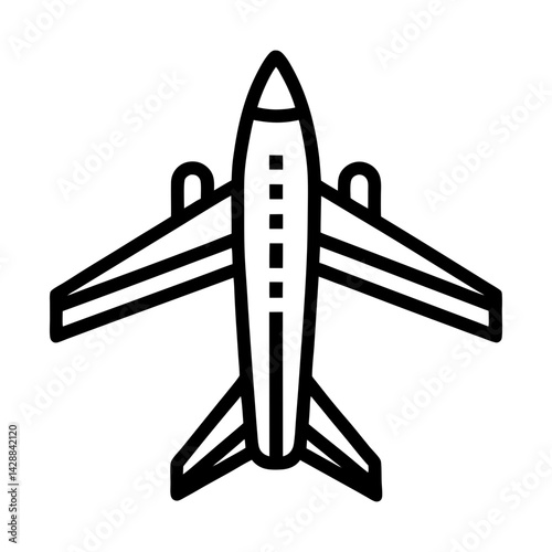 Airplane aviation transport travel flight vector art silhouette