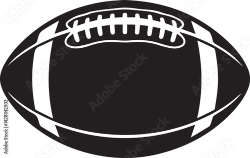 american football ball icon over white background. sport concept. vector illustration