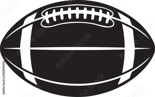 american football ball icon over white background. sport concept. vector illustration