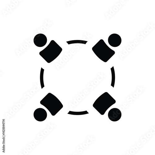 Continuous Team Collaboration Icon Representing Workflow, Network, or Rotation