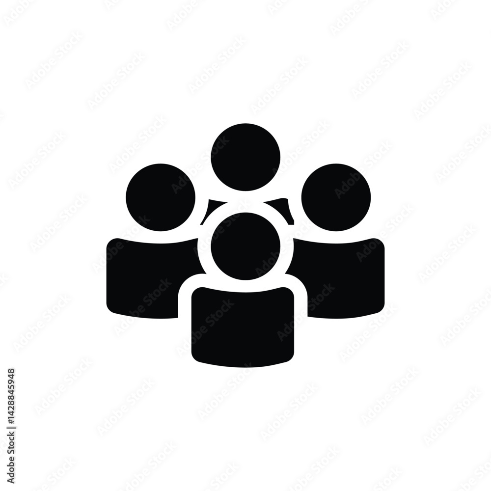 Large Group or Community Icon for Forums, Conferences, or Social Networks Large Group or Community Icon for Forums, Conferences, or Social Networks