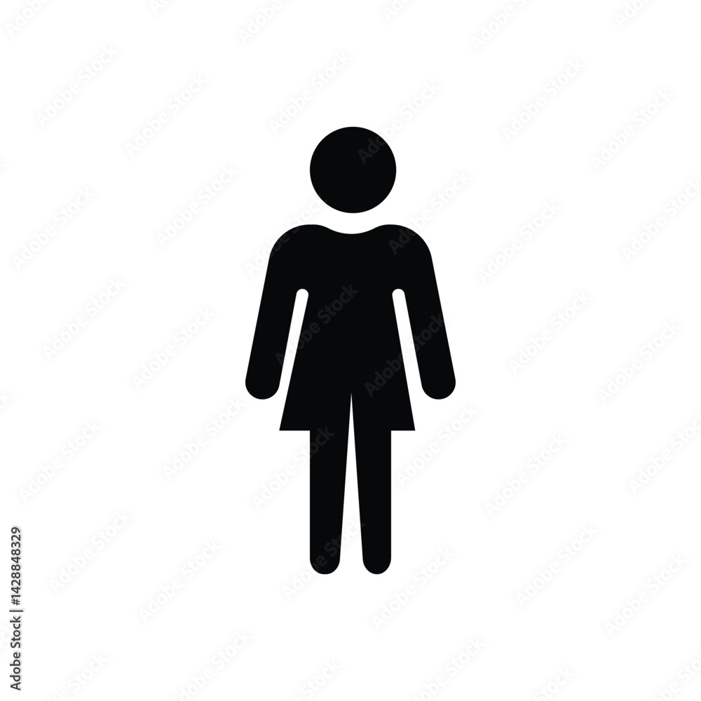 Silhouette female user icon for profile or personal accountt Silhouette female user icon for profile or personal accountt