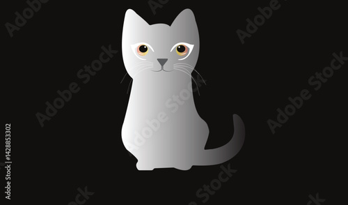 Cat emoji icon vector image.