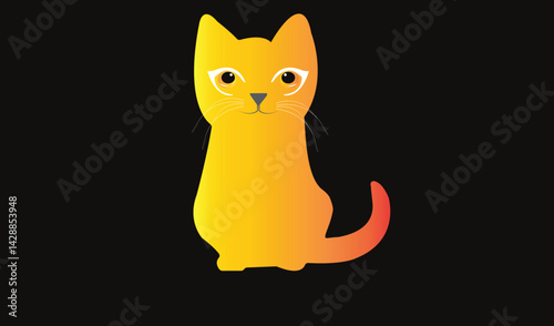 Cat emoji icon vector image.