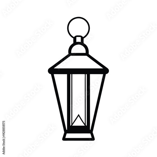 lantern on white background