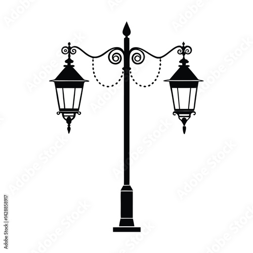 street lamp vector
