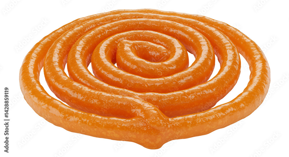 Fototapeta premium Spiral orange jalebi sweet treat