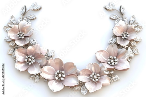 Wallpaper Mural Stylish Diamond Floral Frame Perfect for Decorative Concepts Torontodigital.ca