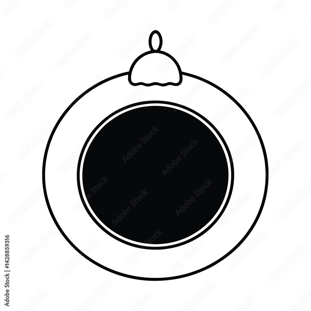 Obraz premium vector black circle icon