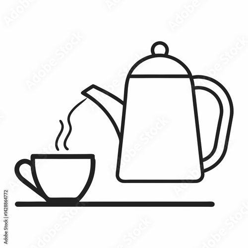 teapot and cup