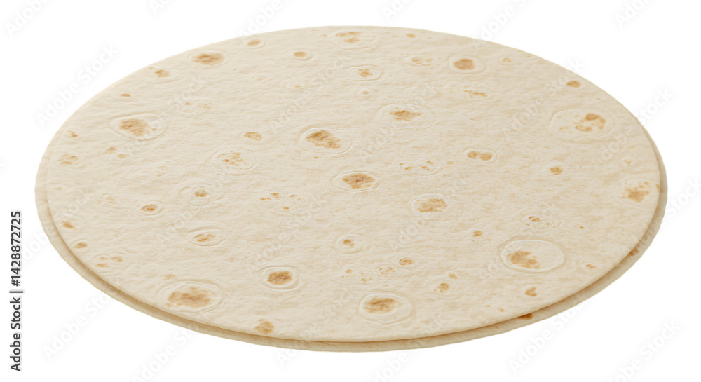 Uncooked round tortilla Uncooked round tortilla
