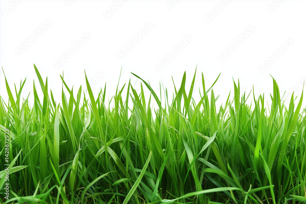 Obraz premium green grass isolated on white background