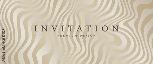 Elegant background design with gold line pattern. Premium abstract vector illustration for invitation, flyer, cover design, luxe invite, business banner, prestigious voucher.	