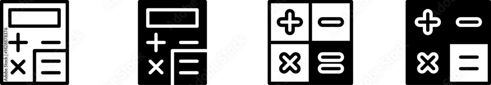 Calculator sign. Calculator icon in flat style. Vector illustration Calculator sign. Calculator icon in flat style. Vector illustration