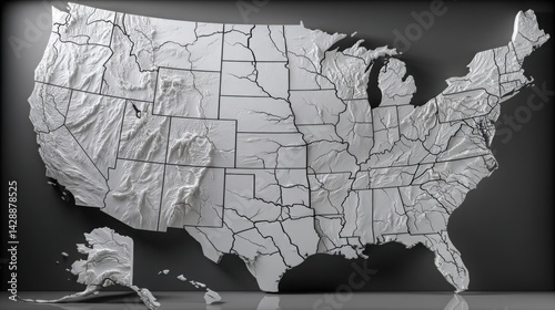 United states map featuring economic cycle iconography to illustrate regional economic dynamics and interconnections